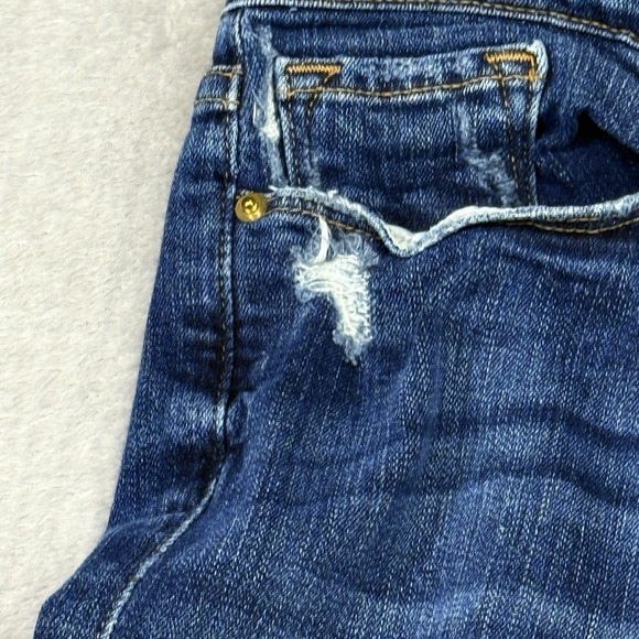 Frame Le Garcon Skinny Jeans 28(30) Distressed Mid Rise Medium Wash 27 Inseam - Picture 9 of 14